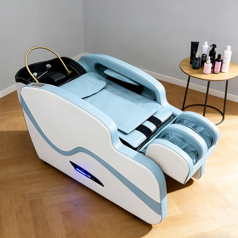 Spa Wellness Salon - Luxuriöses japanisches Kopftherapie-Massagebett mit Keramik-Shampoo-Becken, Spa,