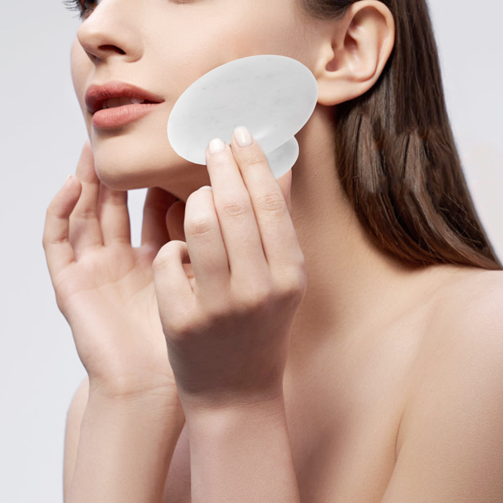 Jade Roller Stone - Pilzförmiger Jade-Massagestab, Premium-Naturstein-Gesichtsroller für die tägliche