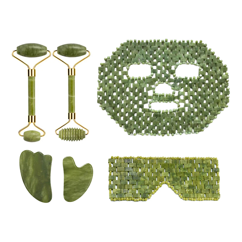 Jade Roller Stone - Natürliche Xiuyan Jade Gesichtsmaske Gouache Schaber