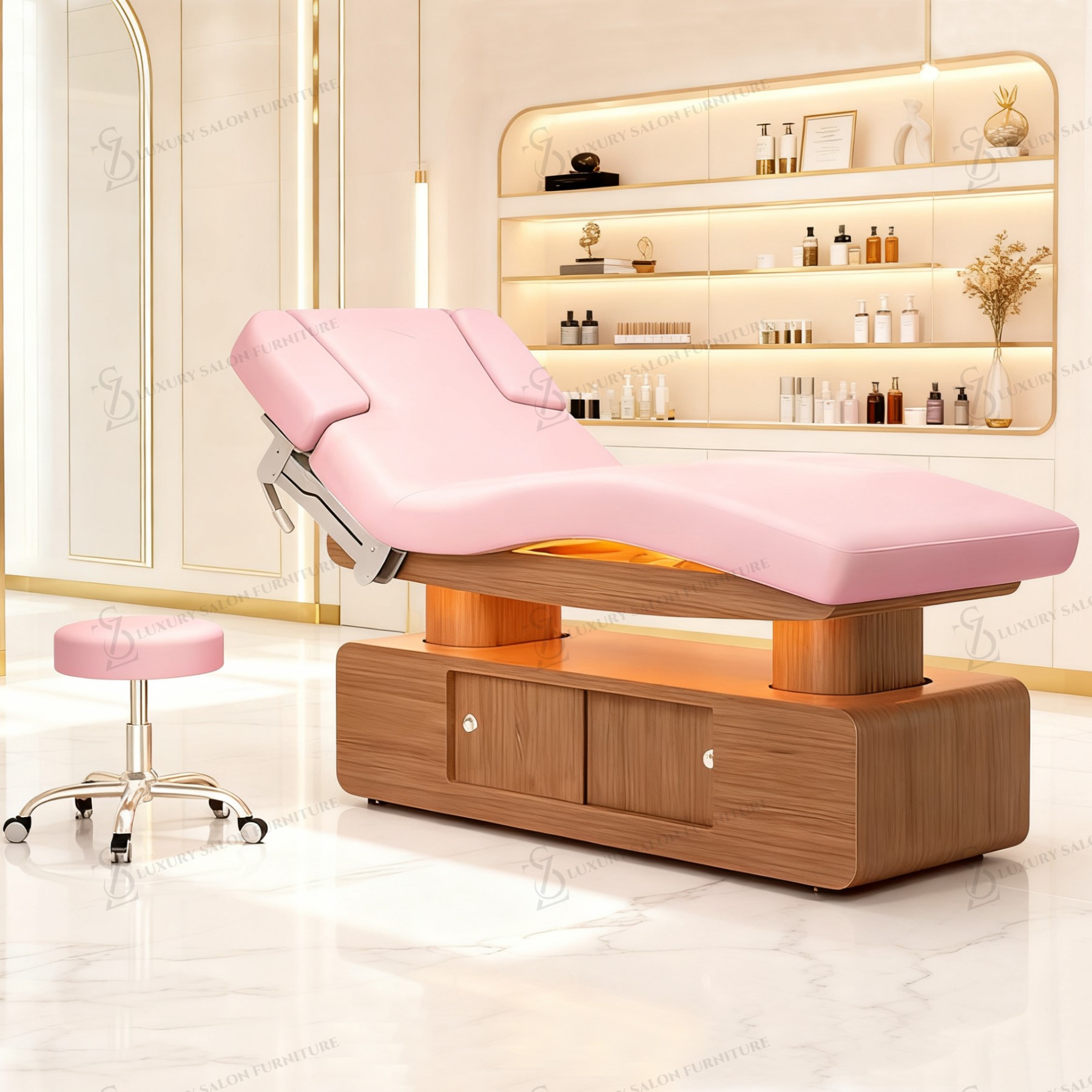Spa Wellness Salon - Luxus 3/4 Motoren Rosa Schönheit Bett