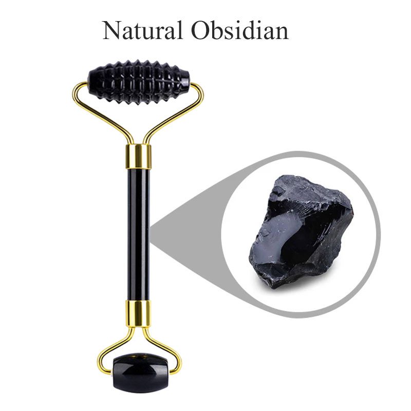 Natürlicher Obsidian Gesichtsm – Jade Roller Stone Bewertung und Preis