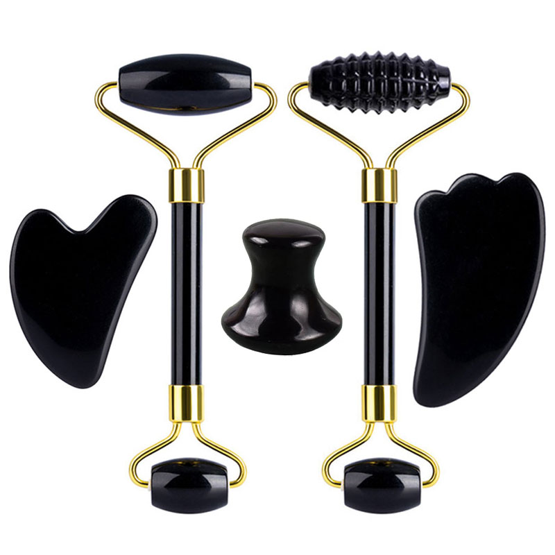 Natürlicher Obsidian Gesichtsm – Jade Roller Stone Bewertung und Preis