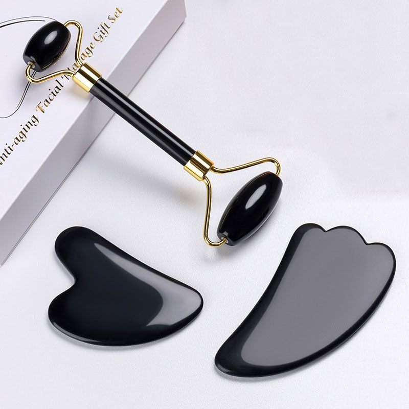 Natürlicher Obsidian Gesichtsm – Jade Roller Stone Bewertung und Preis