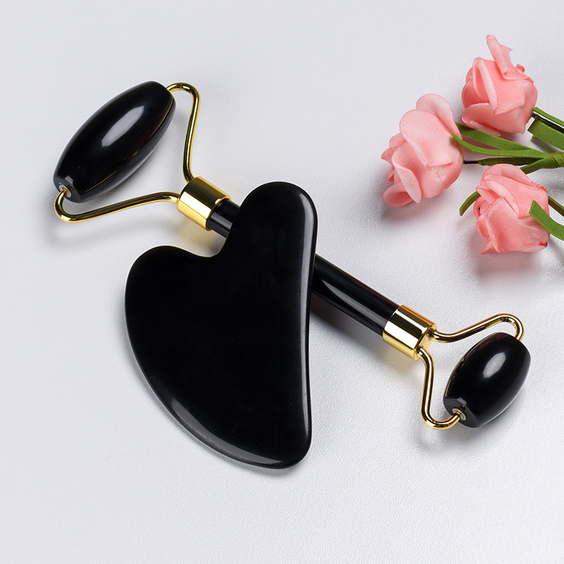 Natürlicher Obsidian Gesichtsm – Jade Roller Stone Bewertung und Preis