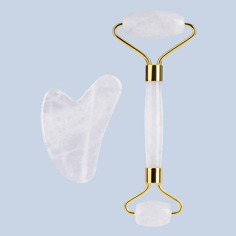 Natürliche Weiße Kristall Gesi – Jade Roller Stone Bewertung und Preis
